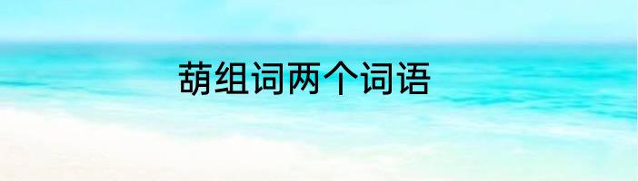 葫组词两个词语