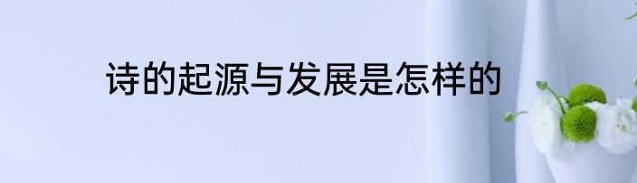 诗的起源与发展是怎样的