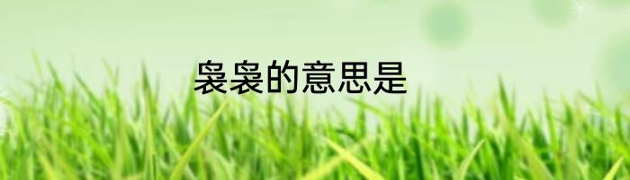 袅袅的意思是
