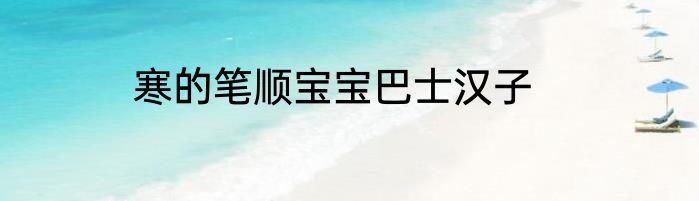 寒的笔顺宝宝巴士汉子