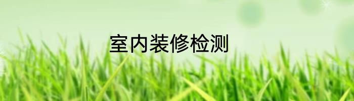 室内装修检测