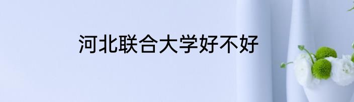 河北联合大学好不好