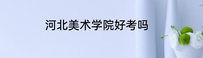 河北美术学院好考吗