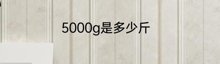 5000g是多少斤