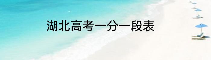 湖北高考一分一段表