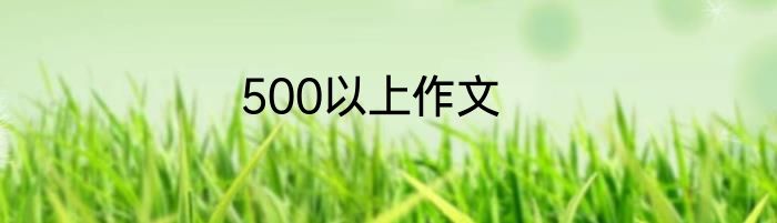 500以上作文
