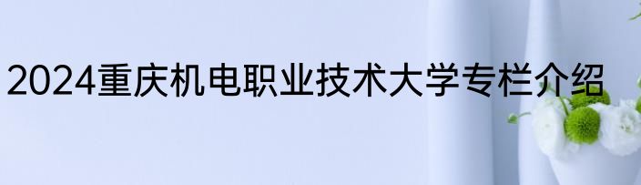 2024重庆机电职业技术大学专栏介绍