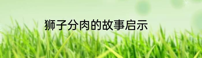 狮子分肉的故事启示