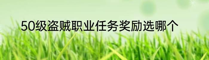 50级盗贼职业任务奖励选哪个