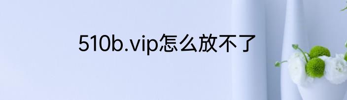 510b.vip怎么放不了