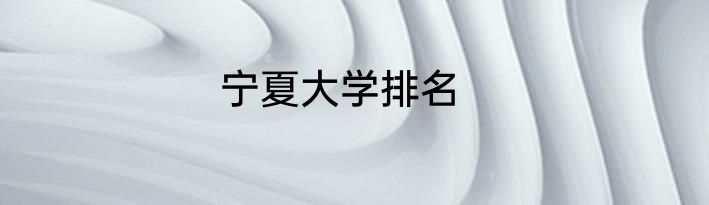 宁夏大学排名