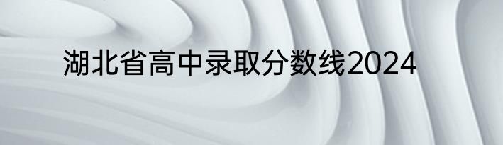 湖北省高中录取分数线2024