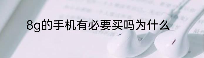 8g的手机有必要买吗为什么