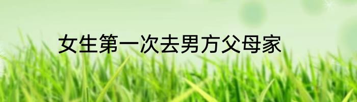 女生第一次去男方父母家