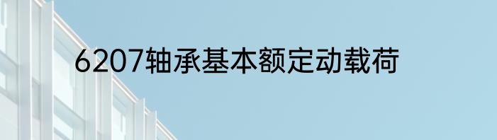 6207轴承基本额定动载荷