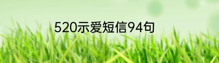 520示爱短信94句