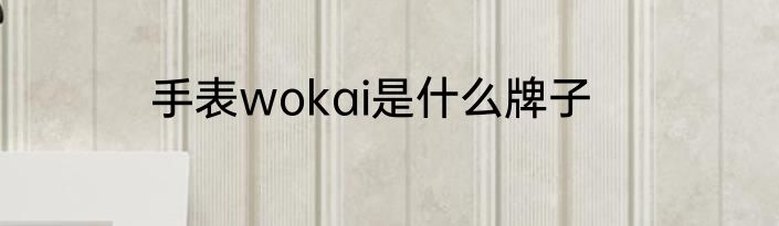 手表wokai是什么牌子