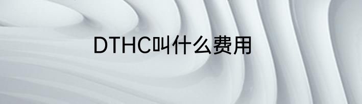 DTHC叫什么费用