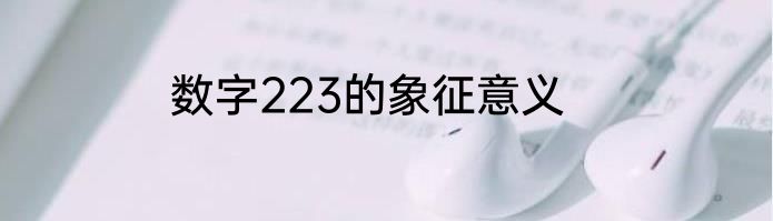 数字223的象征意义
