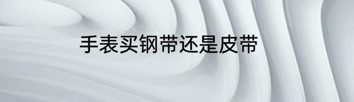 手表买钢带还是皮带