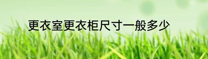 更衣室更衣柜尺寸一般多少