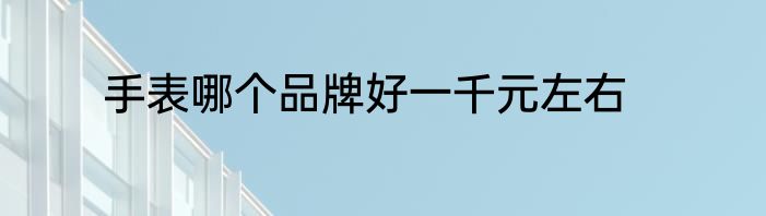 手表哪个品牌好一千元左右