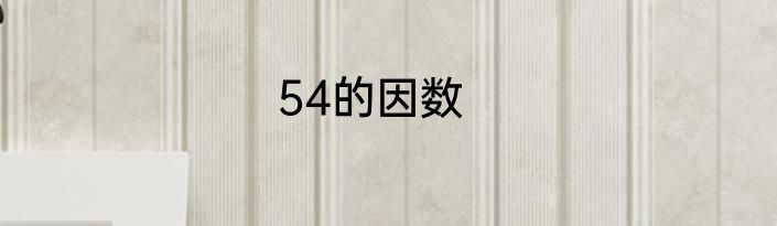 54的因数
