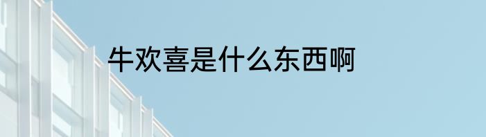 牛欢喜是什么东西啊