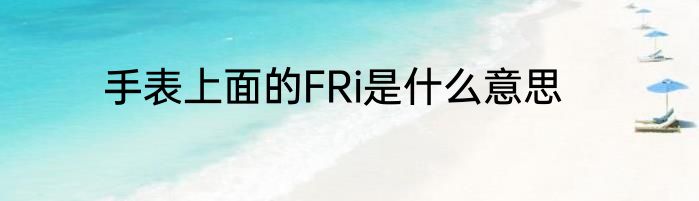 手表上面的FRi是什么意思