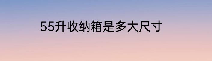55升收纳箱是多大尺寸