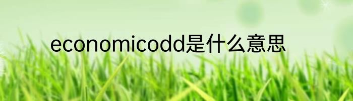 economicodd是什么意思
