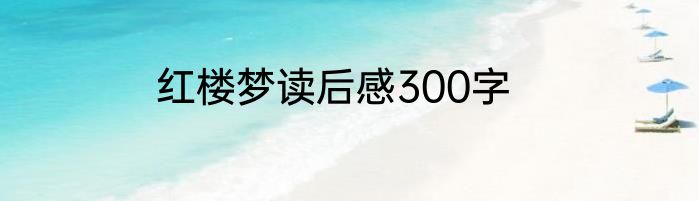 红楼梦读后感300字