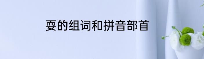 耍的组词和拼音部首