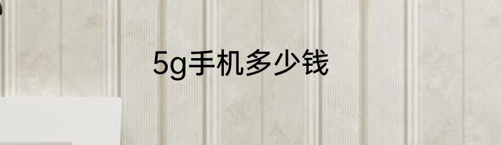 5g手机多少钱