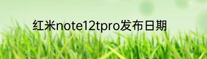 红米note12tpro发布日期