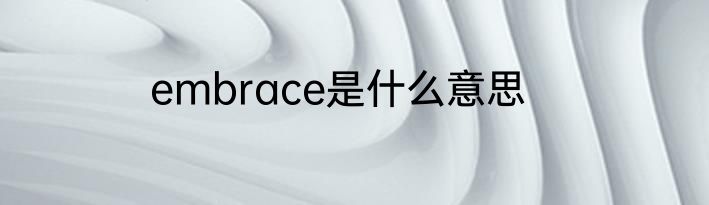 embrace是什么意思