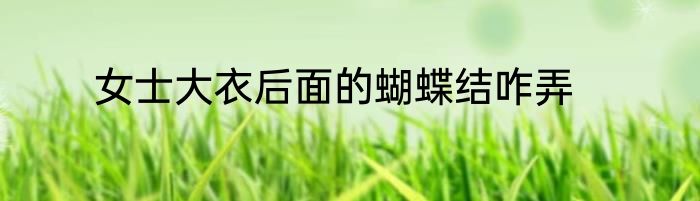 女士大衣后面的蝴蝶结咋弄