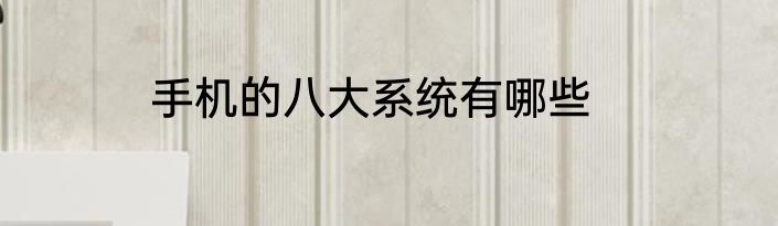 手机的八大系统有哪些