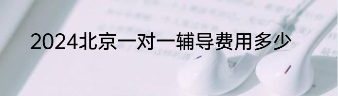 2024北京一对一辅导费用多少