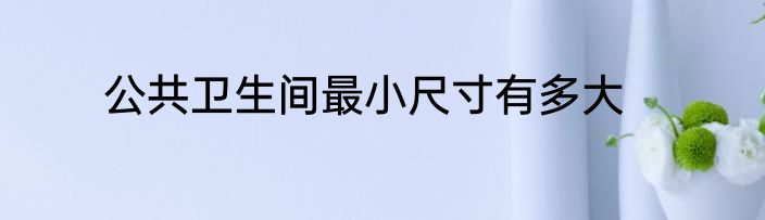 公共卫生间最小尺寸有多大