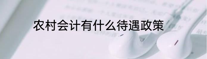 农村会计有什么待遇政策