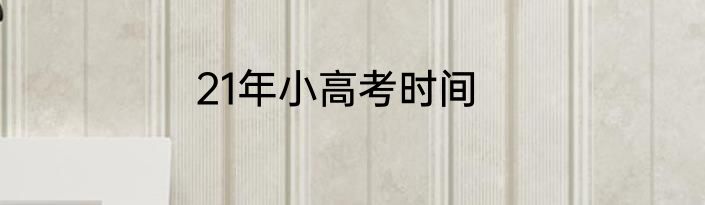 21年小高考时间