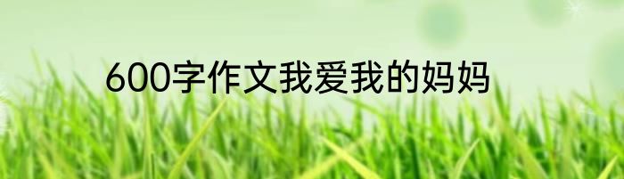 600字作文我爱我的妈妈