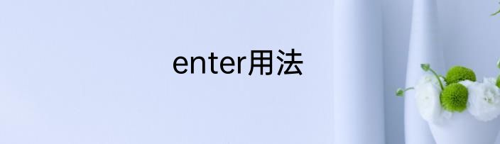 enter用法