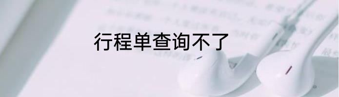 行程单查询不了