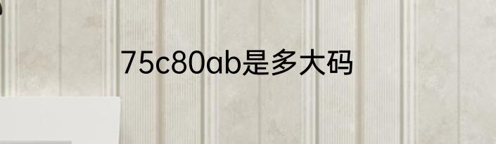 75c80ab是多大码