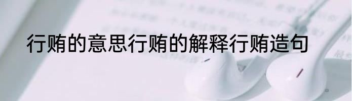行贿的意思行贿的解释行贿造句