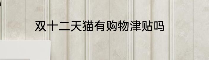 双十二天猫有购物津贴吗