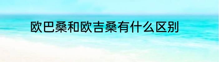 欧巴桑和欧吉桑有什么区别