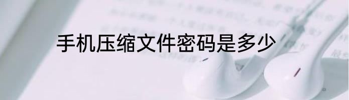 手机压缩文件密码是多少